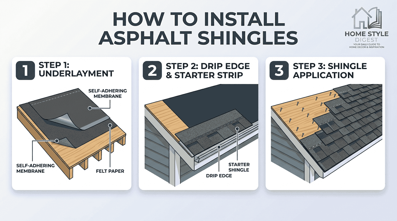 How to Install Asphalt Shingles
